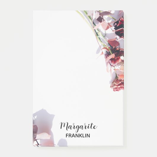 Post-it® Pos Personel Home Office Rose & Purple Florals (Devant)