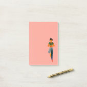 Post-it® Pose de yoga (Sur un bureau)