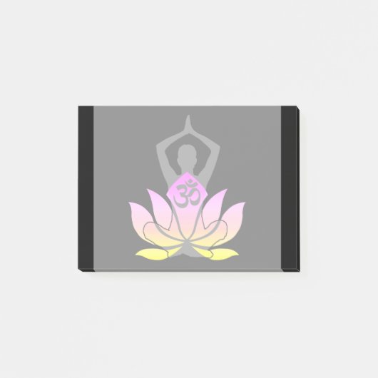 Post-it® Pose spirituelle de yoga de fleur d'OM Namaste (Devant)