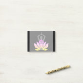 Post-it® Pose spirituelle de yoga de fleur d'OM Namaste (Sur un bureau)