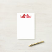 Post-it® Posh Poodle Love (Sur un bureau)