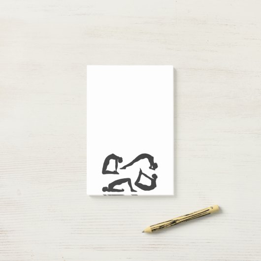 Post-it® Positions de yoga Silhouettes (Sur un bureau)