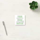 Post-it® Positive Green Your Voice Matter Motivation Citati (Bureau)