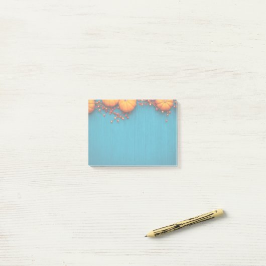 Post-it® Post d'impression d'automne (Sur un bureau)