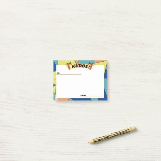 Post-it® Post-it abstrait super de reconnaissance des (Sur un bureau)