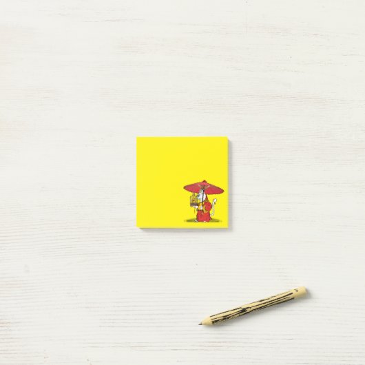 Post-it® post- it avec Comic Chats Motif (Sur un bureau)