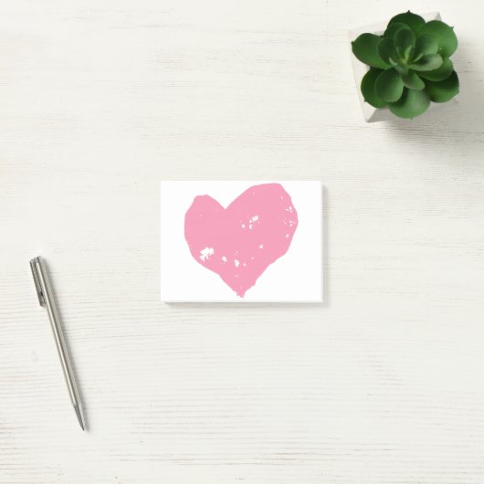 Post-it® Post-it avec un cœur rose (Bureau)