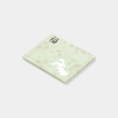 Post-it® Post-it chanceux de lapin (Ginkgo) (Incliné)