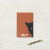 Post-it® Post-It chat noir (Sur un bureau)