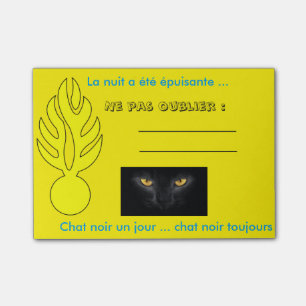 Post-it® Post it chat noir ! Nuit difficile