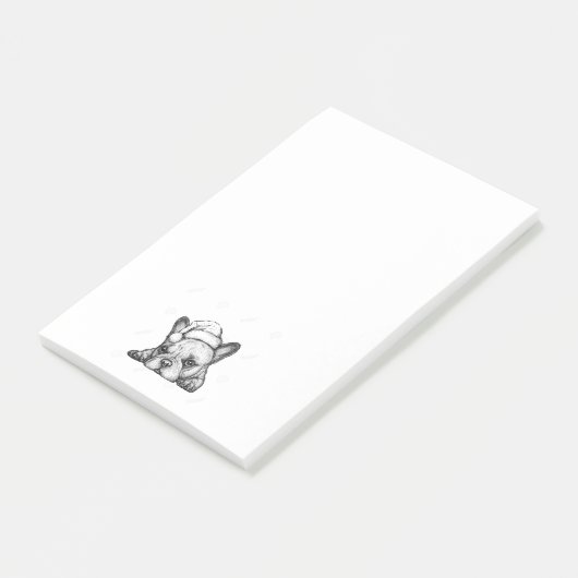 Post-it® Post-it de bouledogue de Frenchie (Incliné)