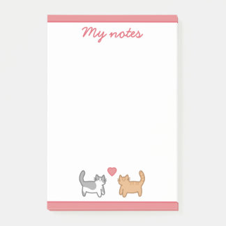 Post-it® Post it de gatitos enamorados