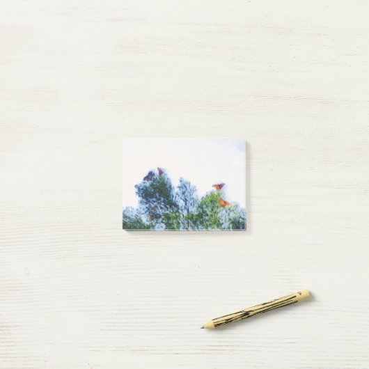 Post-it® Post-it de papillons de monarque (Sur un bureau)