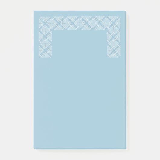 Post-it® Post-it (lrg) - Diamants entrelacés en bleu (Devant)
