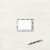 Post-it® Post-it nommé fait sur commande | bleu, gris, (Sur un bureau)