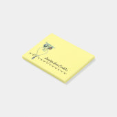 Post-it® Post—it Note - Chouette avec nom (Incliné)