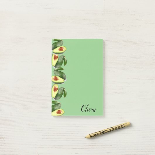 Post-it® Post-it Notes Avocados (Sur un bureau)