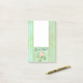 Post-it® Post-it Notes bande verte Fleurs Rose rose (Sur un bureau)