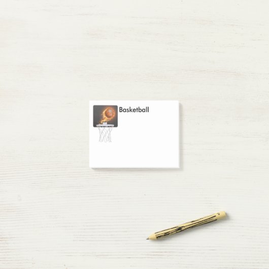 Post-it® Post-it-Notes-Basketball (Sur un bureau)