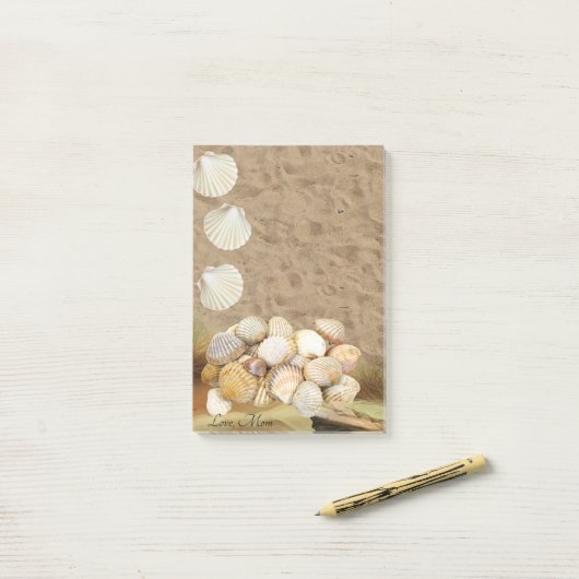 Post-it® Post-it Notes Beach Clams Beach Stones (Sur un bureau)