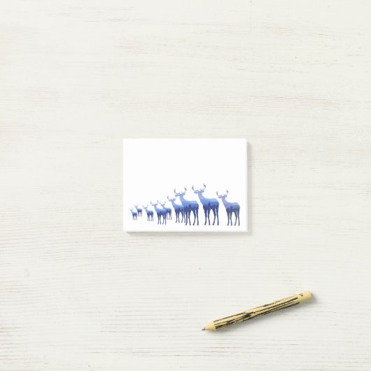 Post-it® Post-it-Notes-Cerf bleu (Sur un bureau)