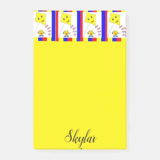 Post-it® Post-it Notes Cerf-volant jaune (Devant)