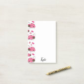 Post-it® Post-it Notes coccinelle rose (Sur un bureau)