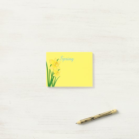 Post-it® Post-it-Notes-Daffodiles (Sur un bureau)