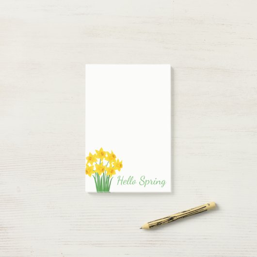 Post-it® Post-it-Notes-Daffodiles (Sur un bureau)
