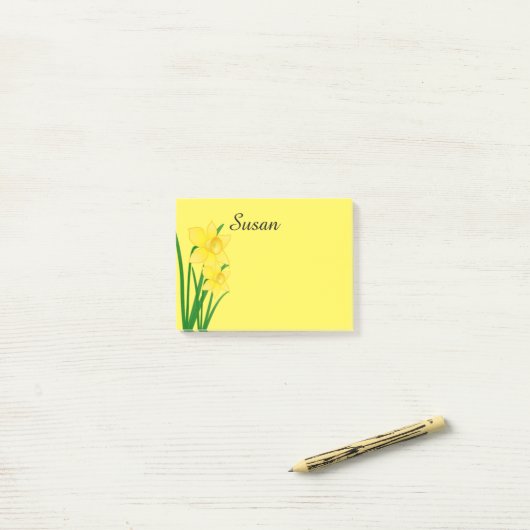 Post-it® Post-it-Notes-Daffodiles (Sur un bureau)