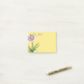 Post-it® Post-it-Notes de Crocus Spring (Sur un bureau)