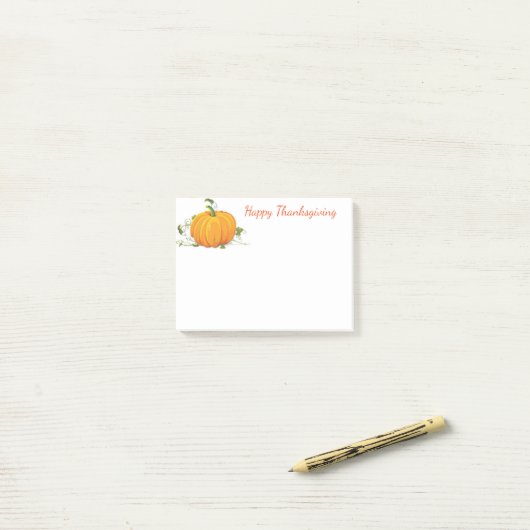 Post-it® Post-it-Notes de Thanksgiving (Sur un bureau)