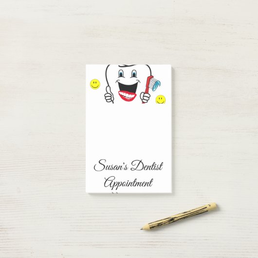 Post-it® Post-it Notes Dentist (Sur un bureau)
