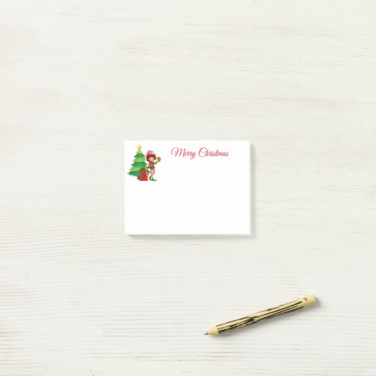 Post-it® Post-it-Notes des elfes de vacances (Sur un bureau)