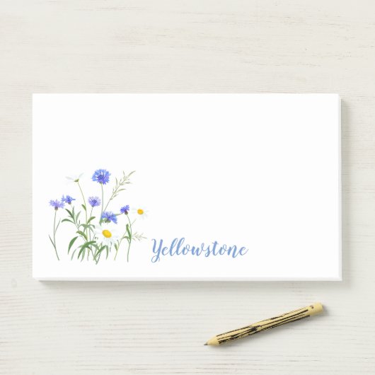 Post-it® Post-it-Notes des Fleurs sauvages de Yellowstone (Sur un bureau)