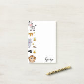 Post-it® Post-it Notes Éléphant Tigre Singe (Sur un bureau)