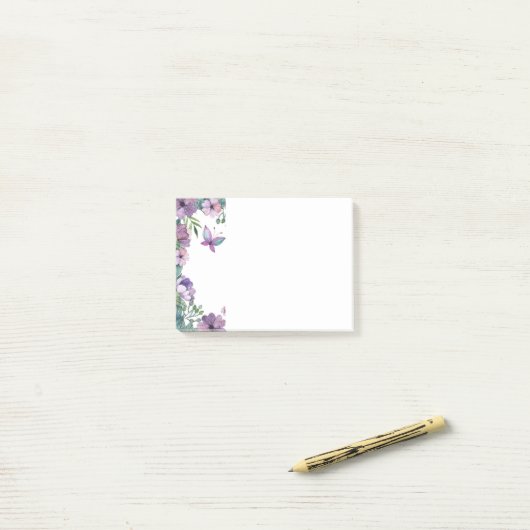 Post-it® Post-it-Notes florales (Sur un bureau)