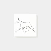 Post-it® Post-It Notes - Gaiting Doberman Line Art (Devant)
