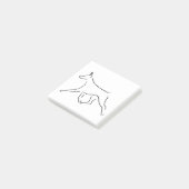 Post-it® Post-It Notes - Gaiting Doberman Line Art (Incliné)