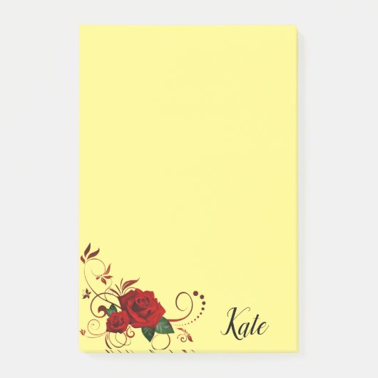 Post-it® Post-it Notes Jaune Rose Rouge (Devant)