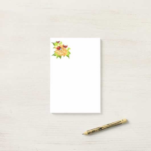 Post-it® Post-it-Notes-Ladybugs (Sur un bureau)