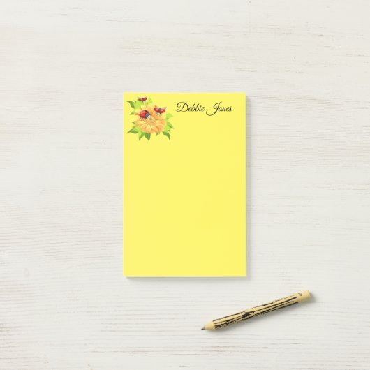 Post-it® Post-it-Notes-Ladybugs (Sur un bureau)