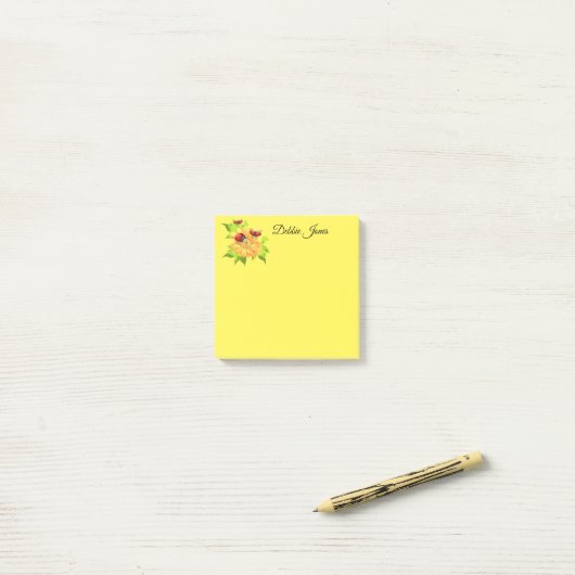 Post-it® Post-it-Notes-Ladybugs (Sur un bureau)