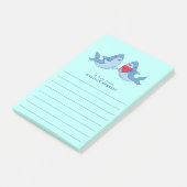 Post-it® Post-it Notes Mignonnes Kawaii de Shark Kid (Incliné)