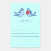 Post-it® Post-it Notes Mignonnes Kawaii de Shark Kid (Devant)