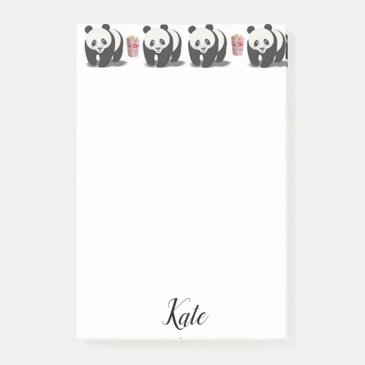 Post-it® Post-it Notes Panda Popcorn (Devant)