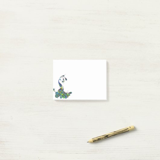 Post-it® Post-it-Notes Peacock (Sur un bureau)
