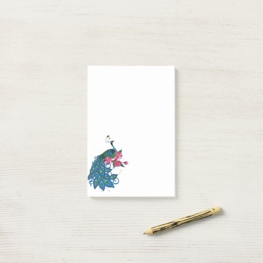 Post-it® Post-it-Notes Peacock (Sur un bureau)