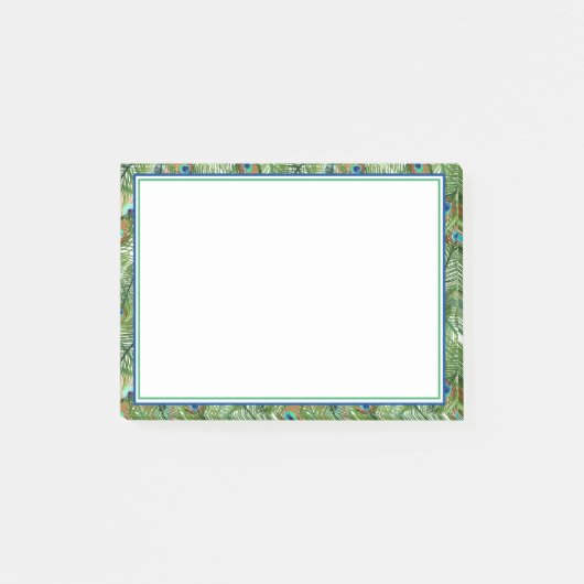 Post-it® Post-it Notes-Peacock Feathers Post-it Notes (Devant)