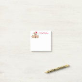 Post-it® Post-it-Notes-Père Noël Bear Post-it Notes (Sur un bureau)